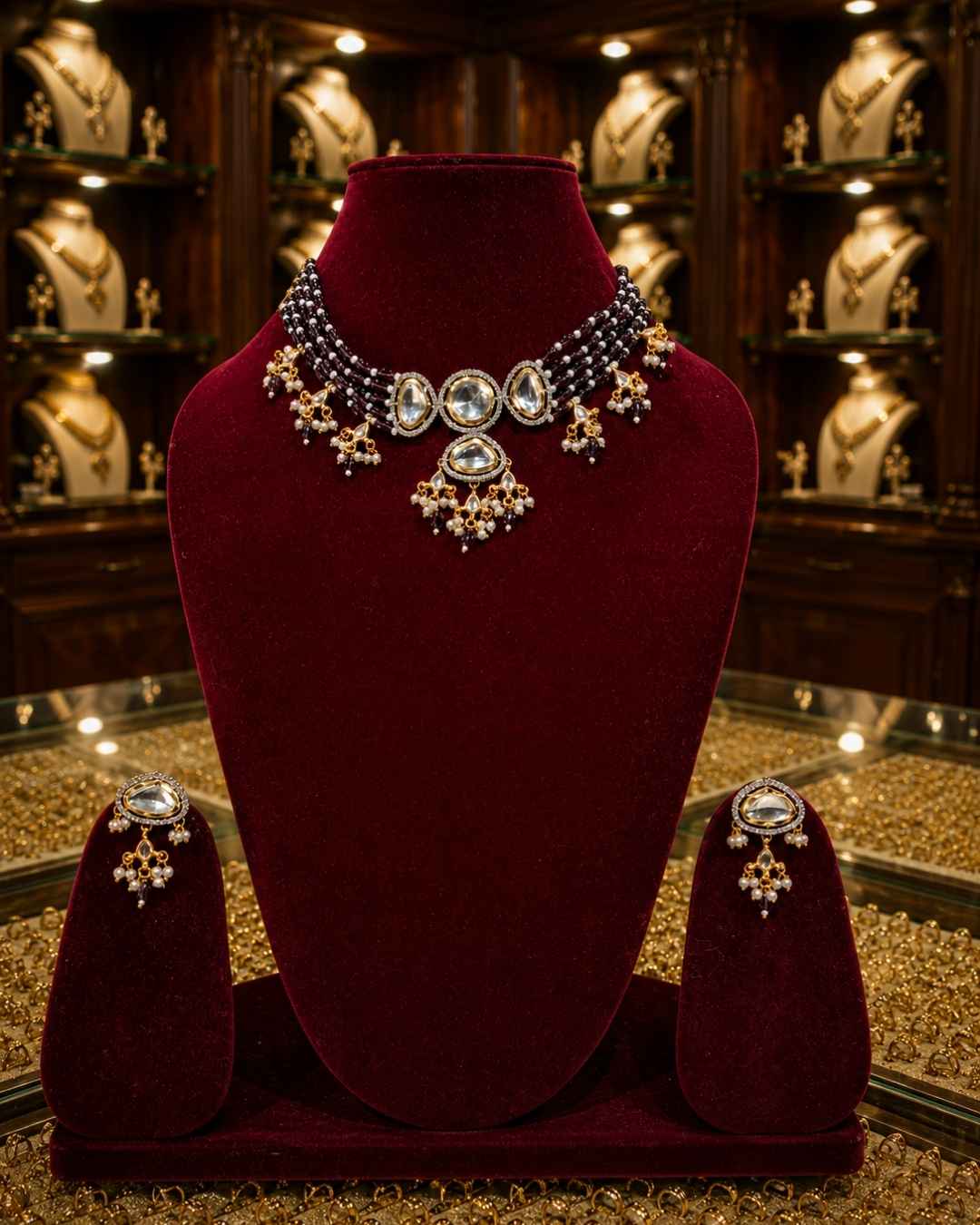 Rajwada Kundan Choker NS-17