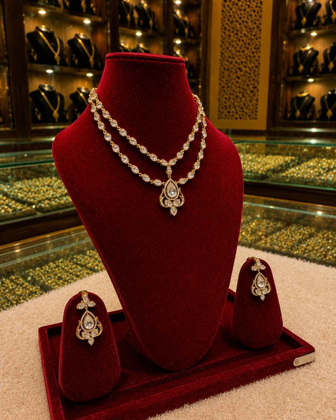 Kundal-Polki Short Necklace NS-11