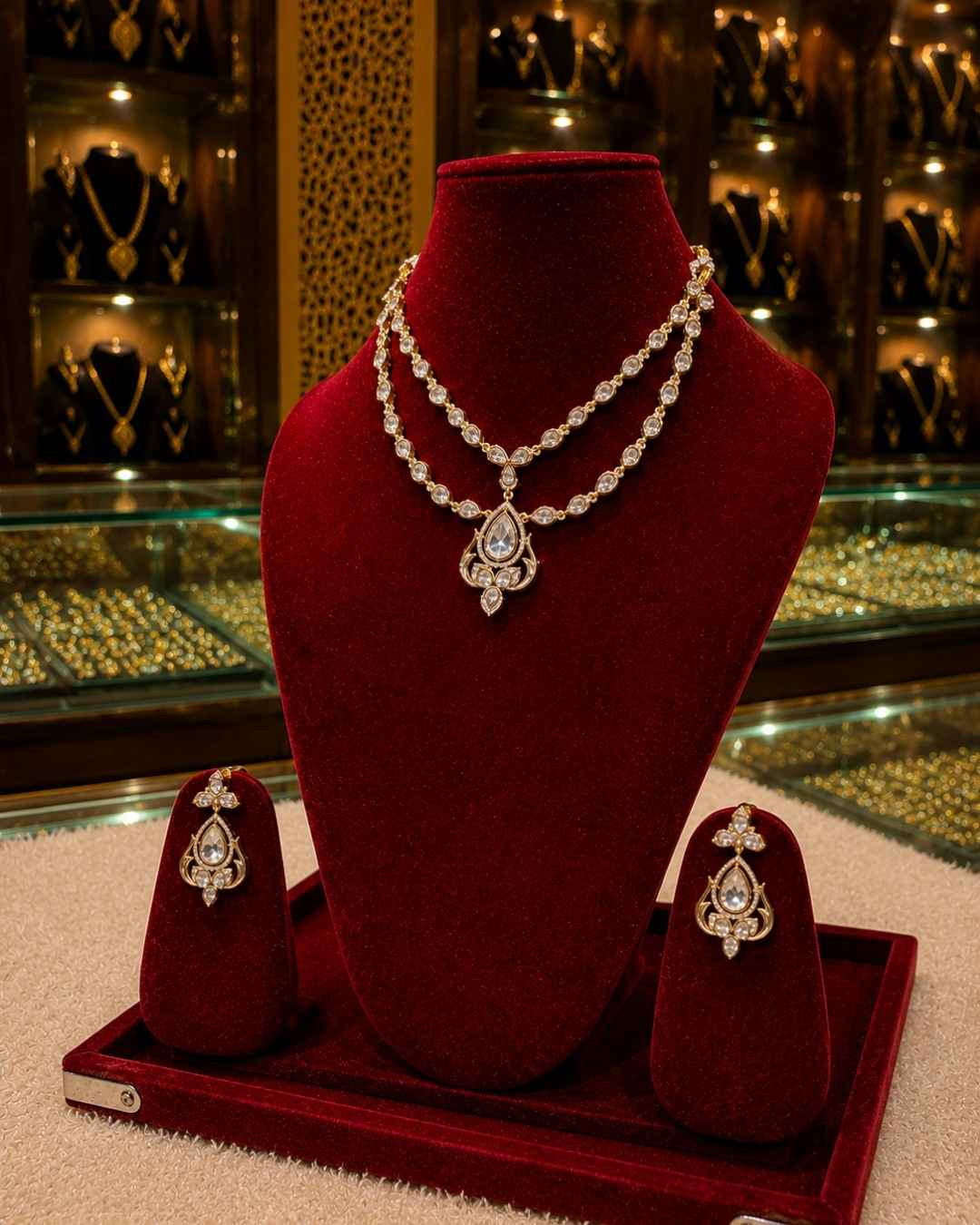 Kundal-Polki Short Necklace NS-11