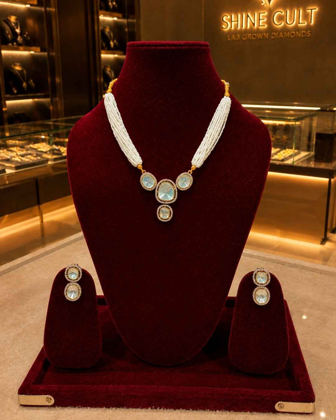 Kundal-Polki Short Necklace NS-13