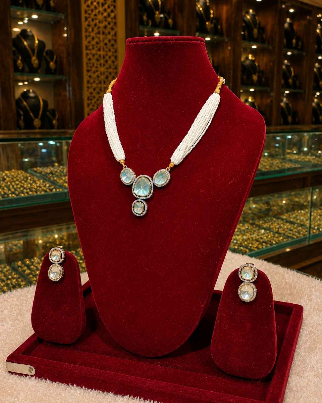 Kundal-Polki Short Necklace NS-13