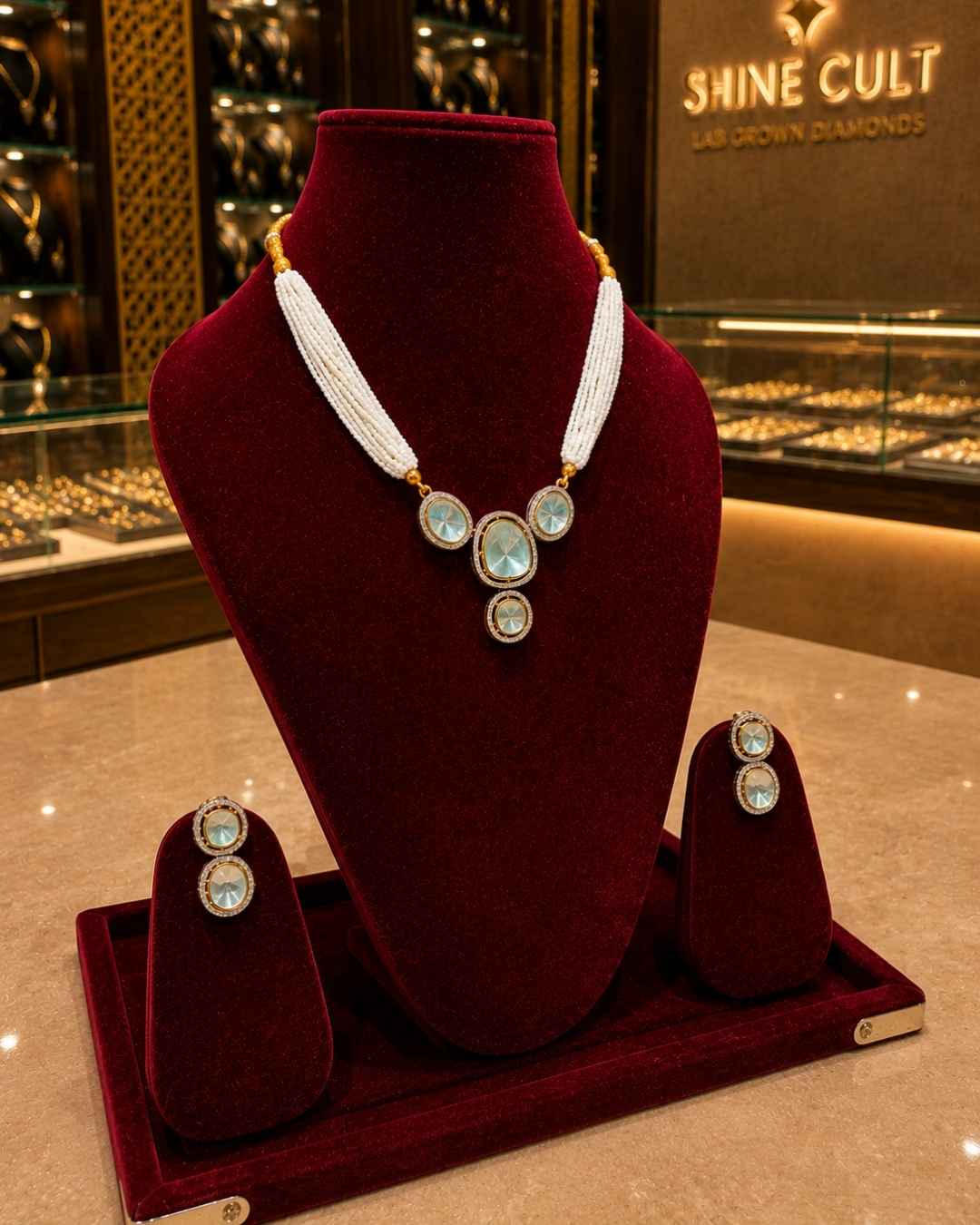 Kundal-Polki Short Necklace NS-13