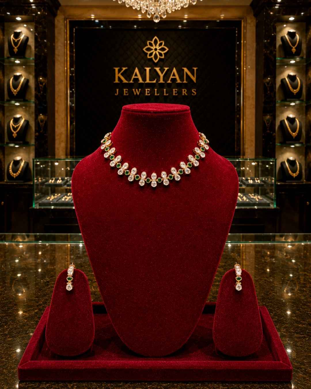 Kundal-Polki Short Necklace NS-16