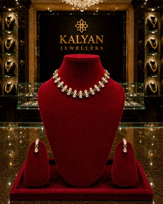 Kundal-Polki Short Necklace NS-16