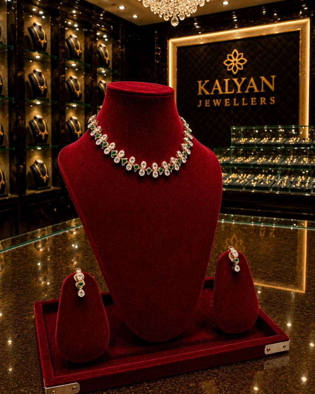 Kundal-Polki Short Necklace NS-16