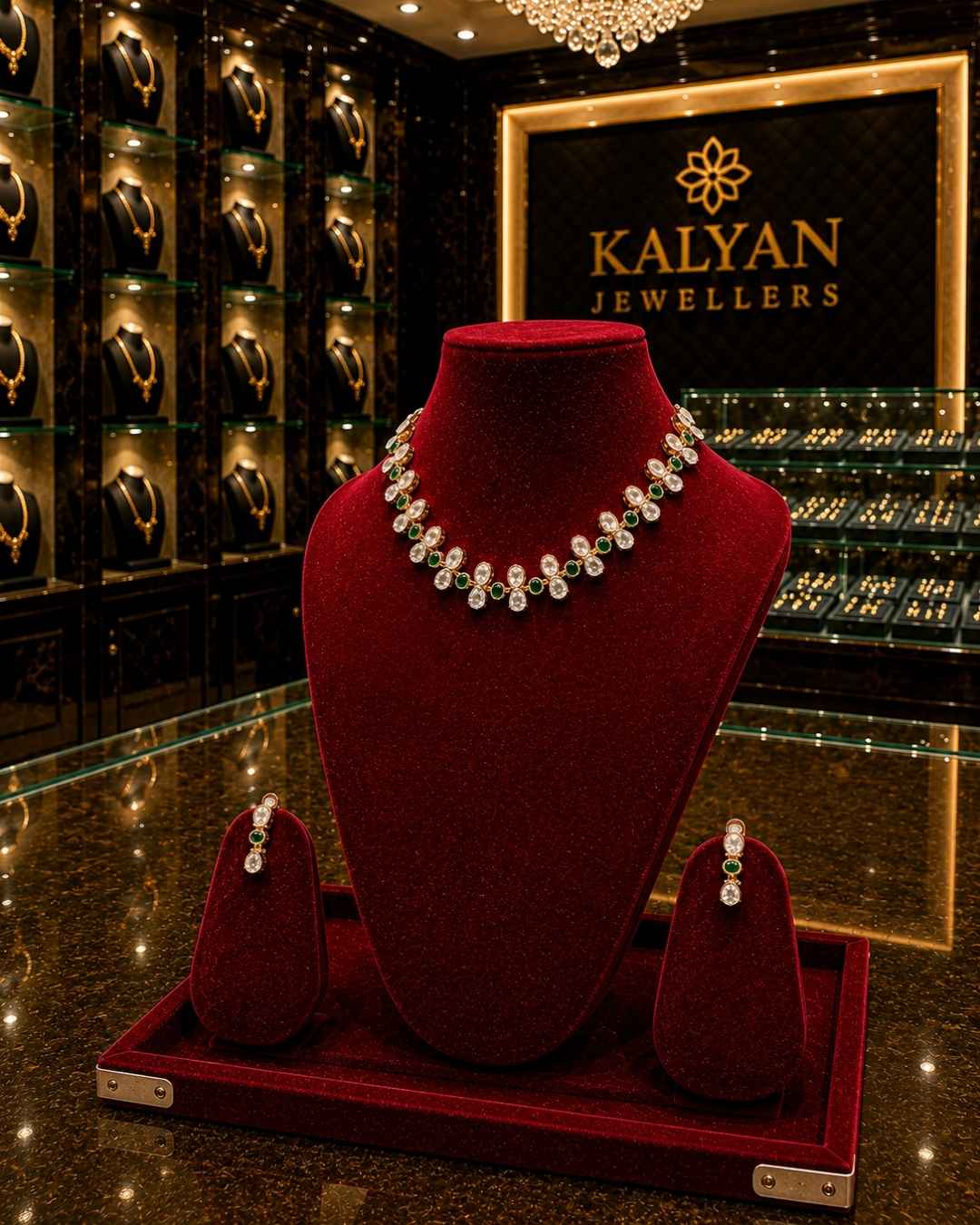 Kundal-Polki Short Necklace NS-16