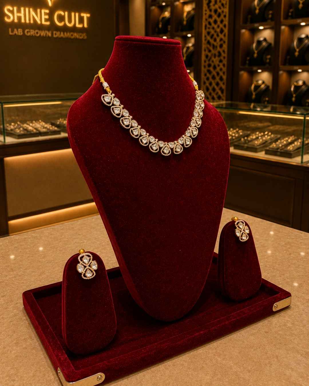 Kundal-Polki Short Necklace NS-17