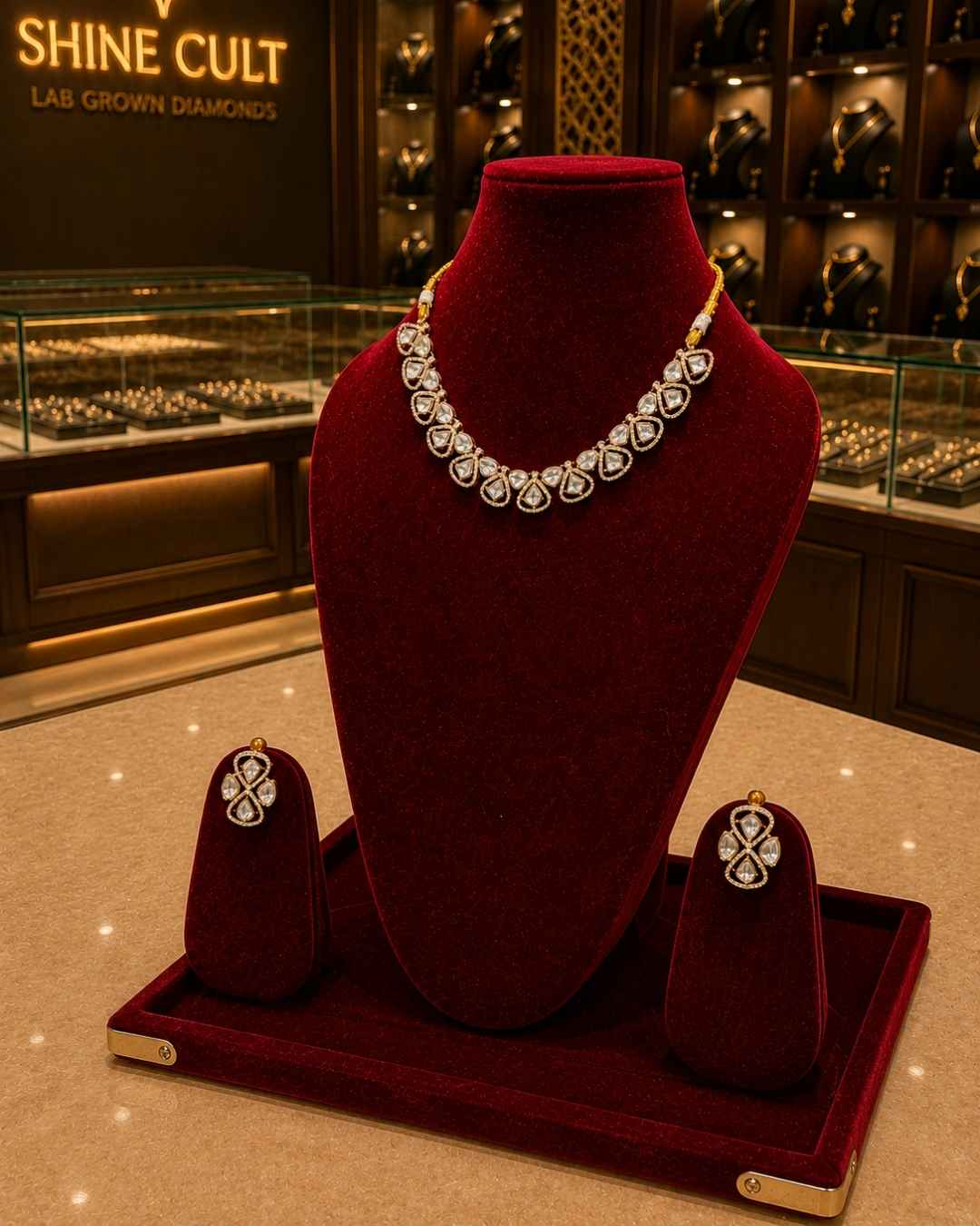 Kundal-Polki Short Necklace NS-17
