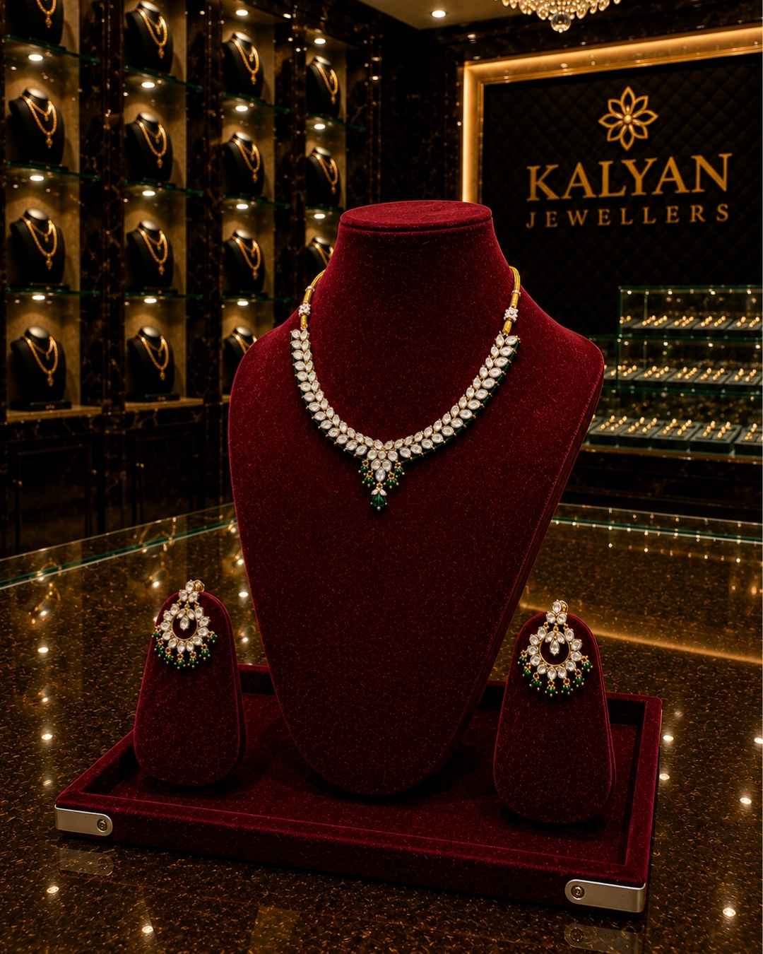 Kundal-Polki Short Necklace NS-18