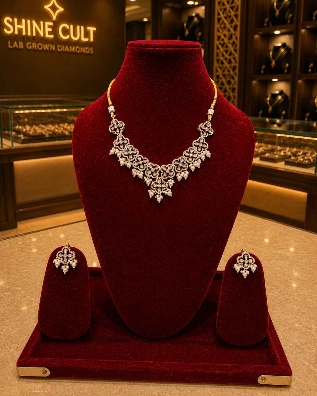 Kundal-Polki Short Necklace NS-19