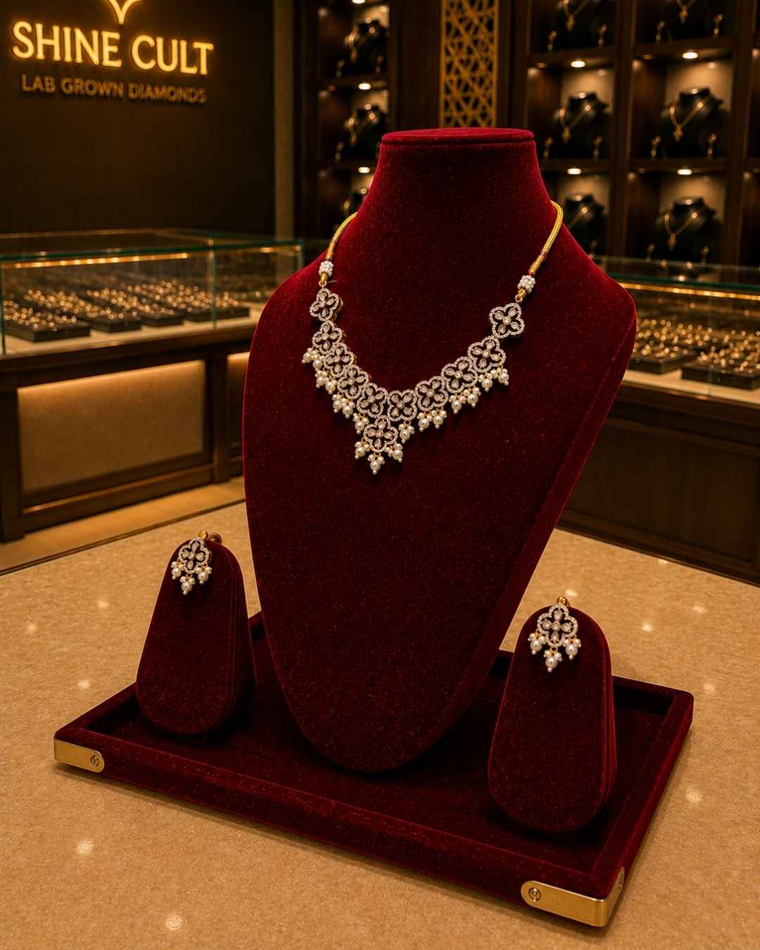 Kundal-Polki Short Necklace NS-19