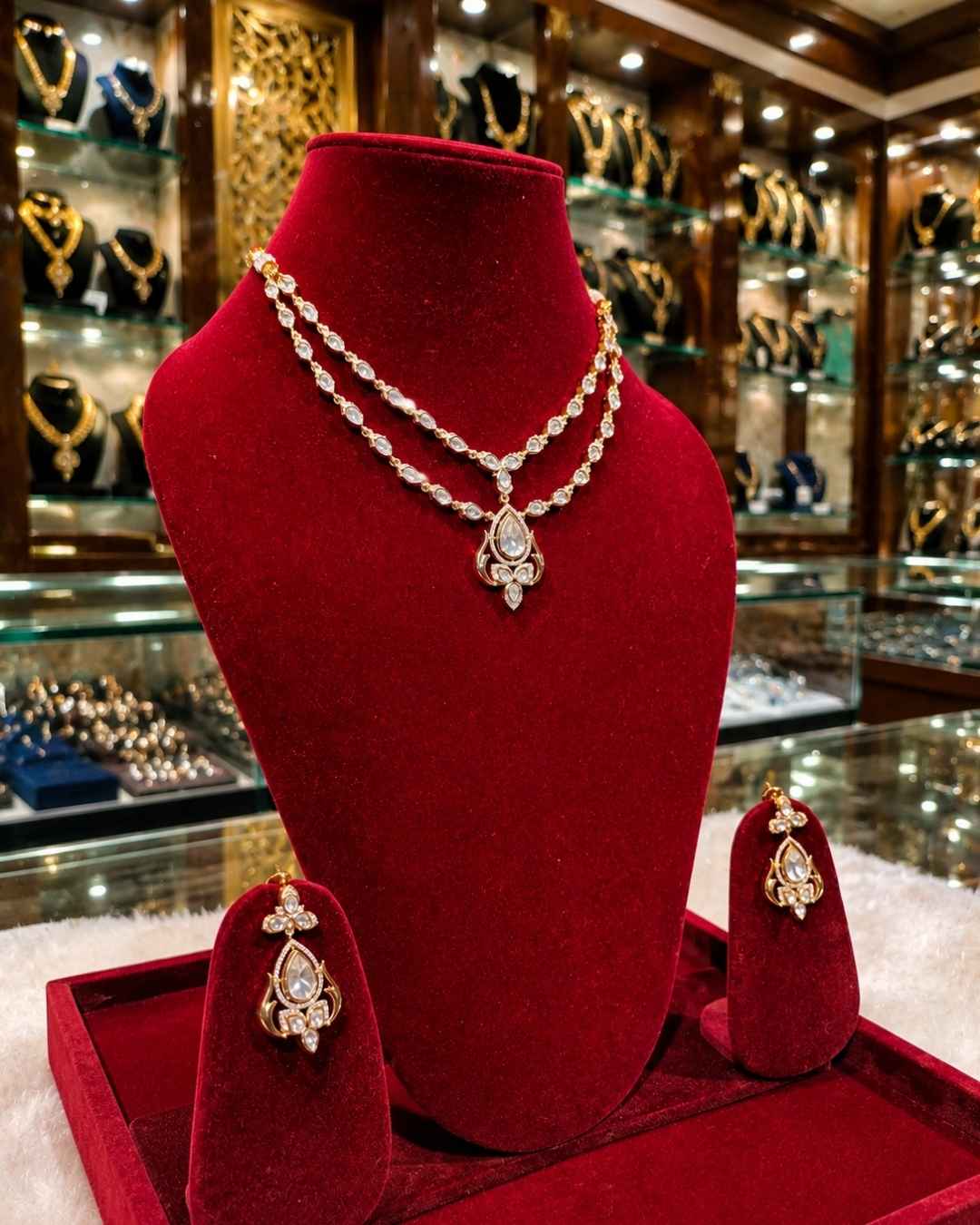 Kundal-Polki Short Necklace NS-1
