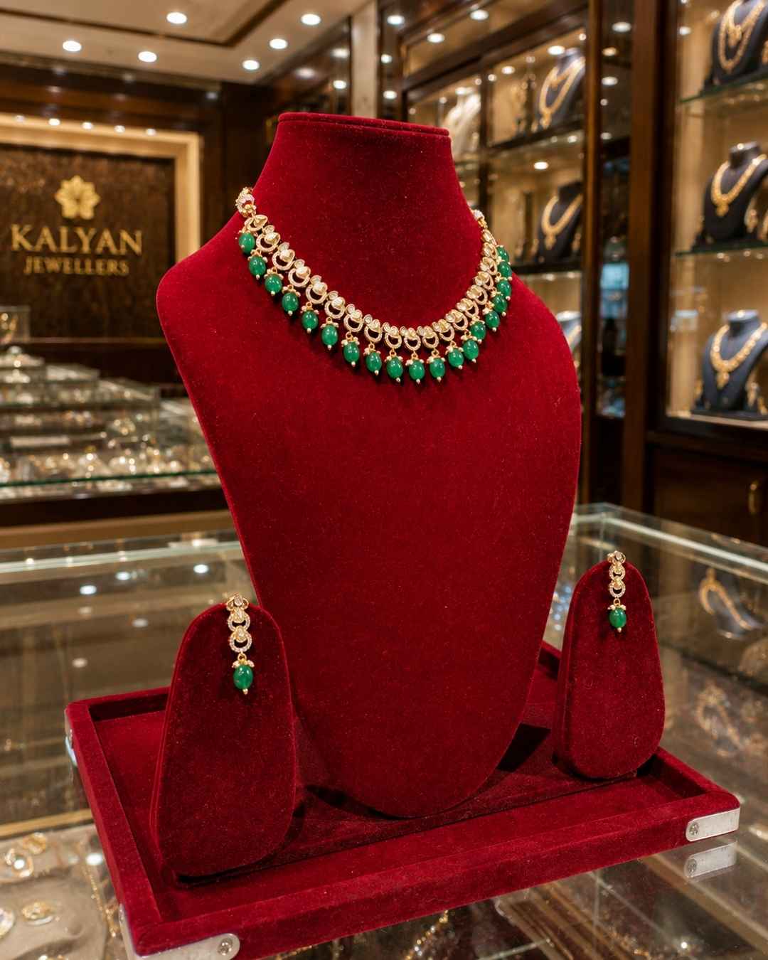 Kundal-Polki Short Necklace NS-2