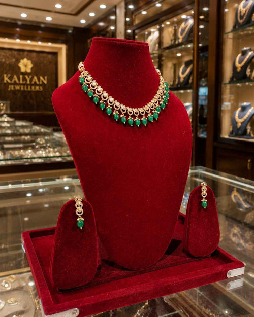 Kundal-Polki Short Necklace NS-2