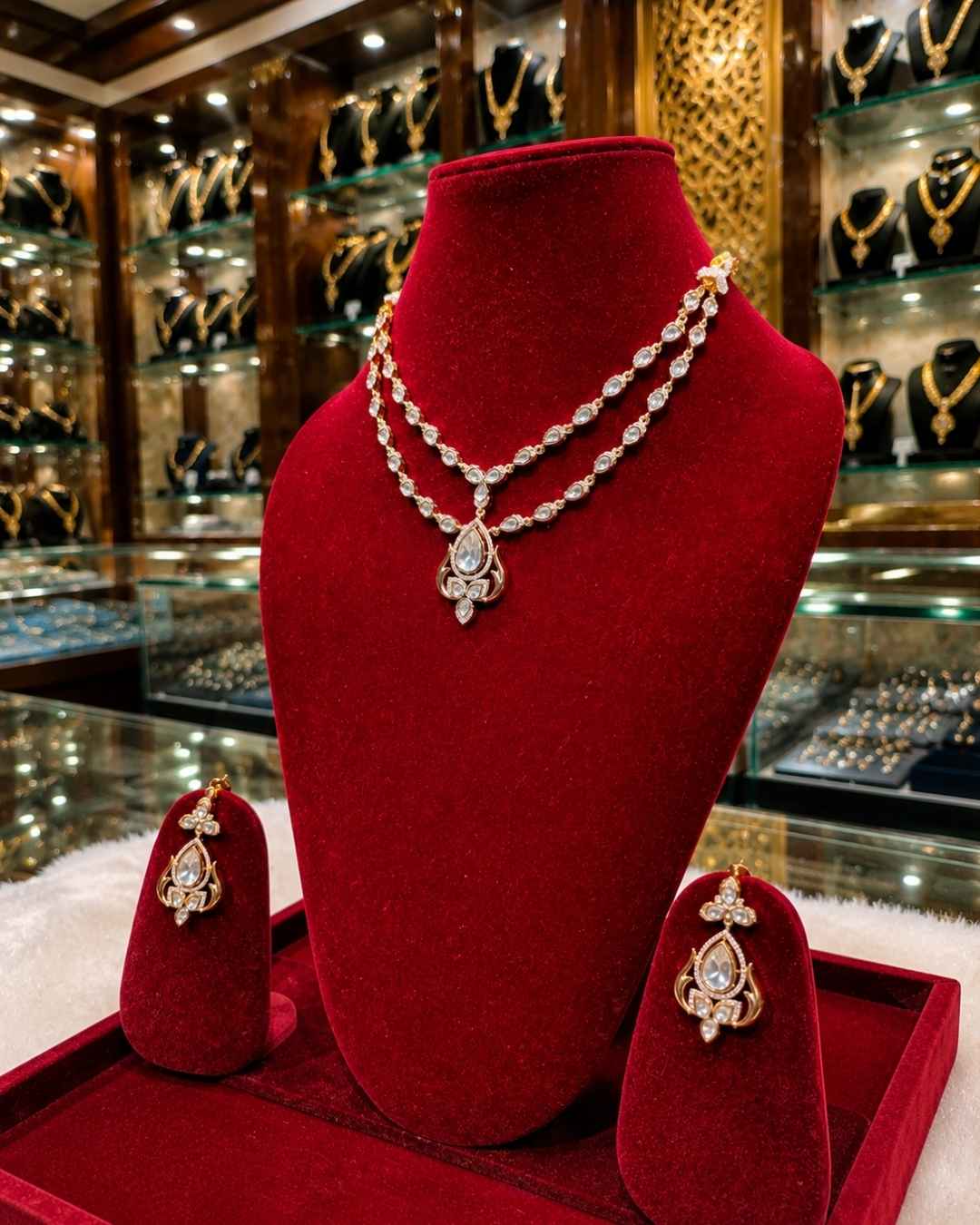 Kundal-Polki Short Necklace NS-1