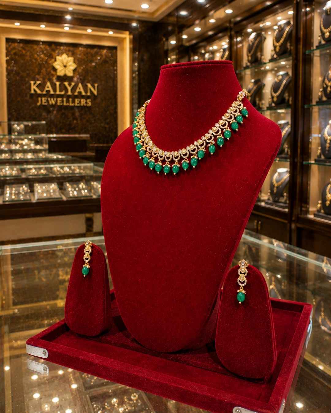 Kundal-Polki Short Necklace NS-2