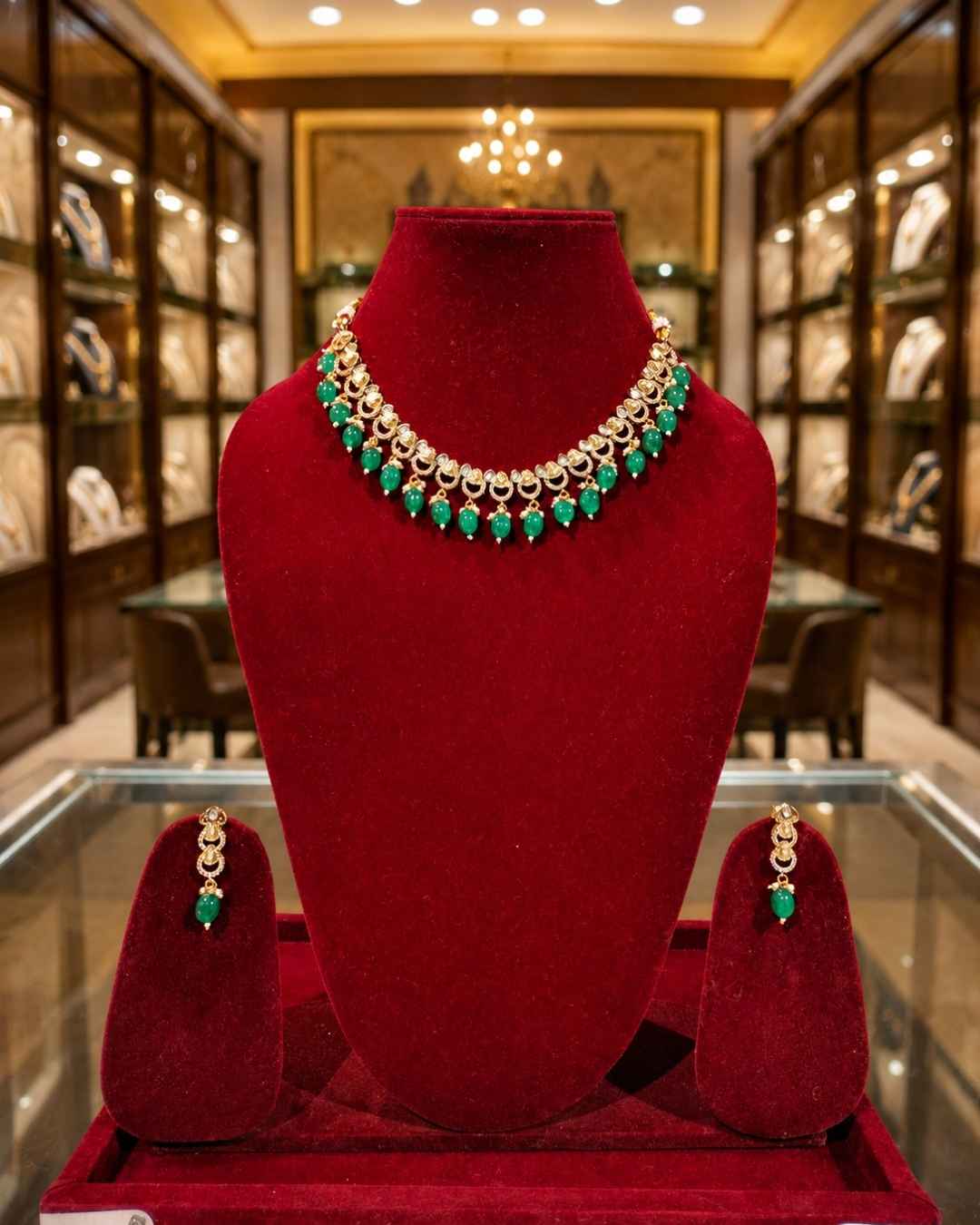 Kundal-Polki Short Necklace NS-2