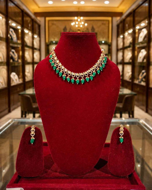 Kundal-Polki Short Necklace NS-2