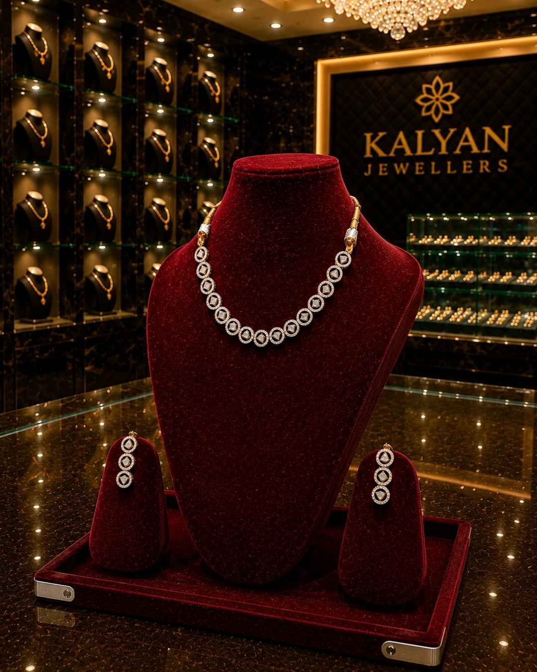 Kundal-Polki Short Necklace NS-20