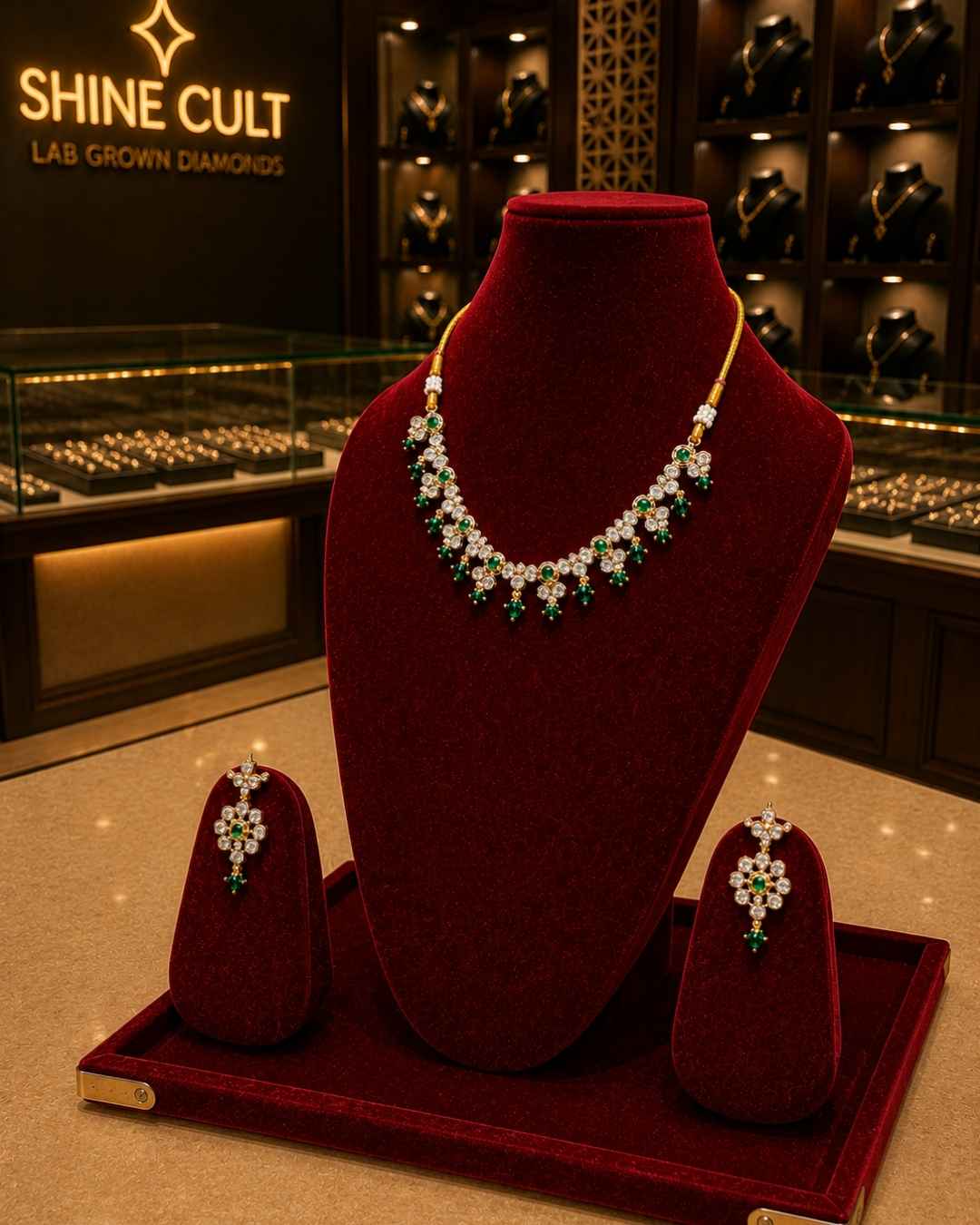 Kundal-Polki Short Necklace NS-21