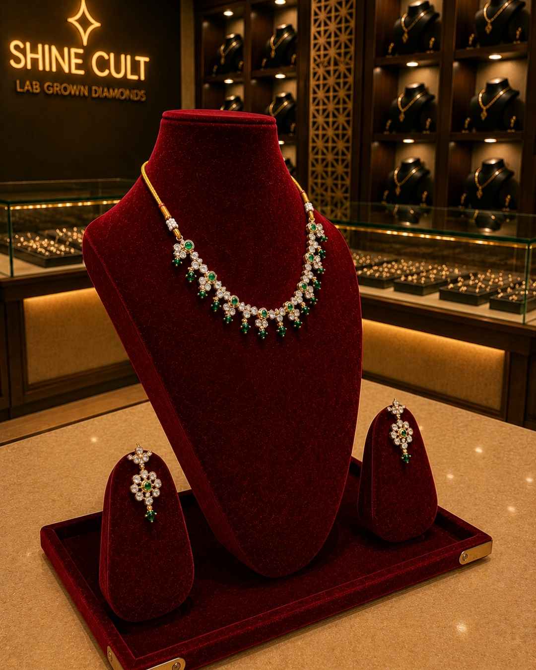 Kundal-Polki Short Necklace NS-21