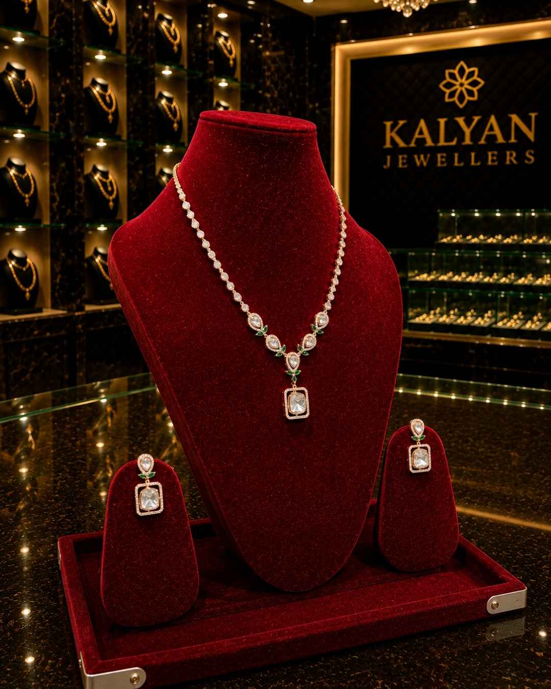 Kundal-Polki Short Necklace NS-22