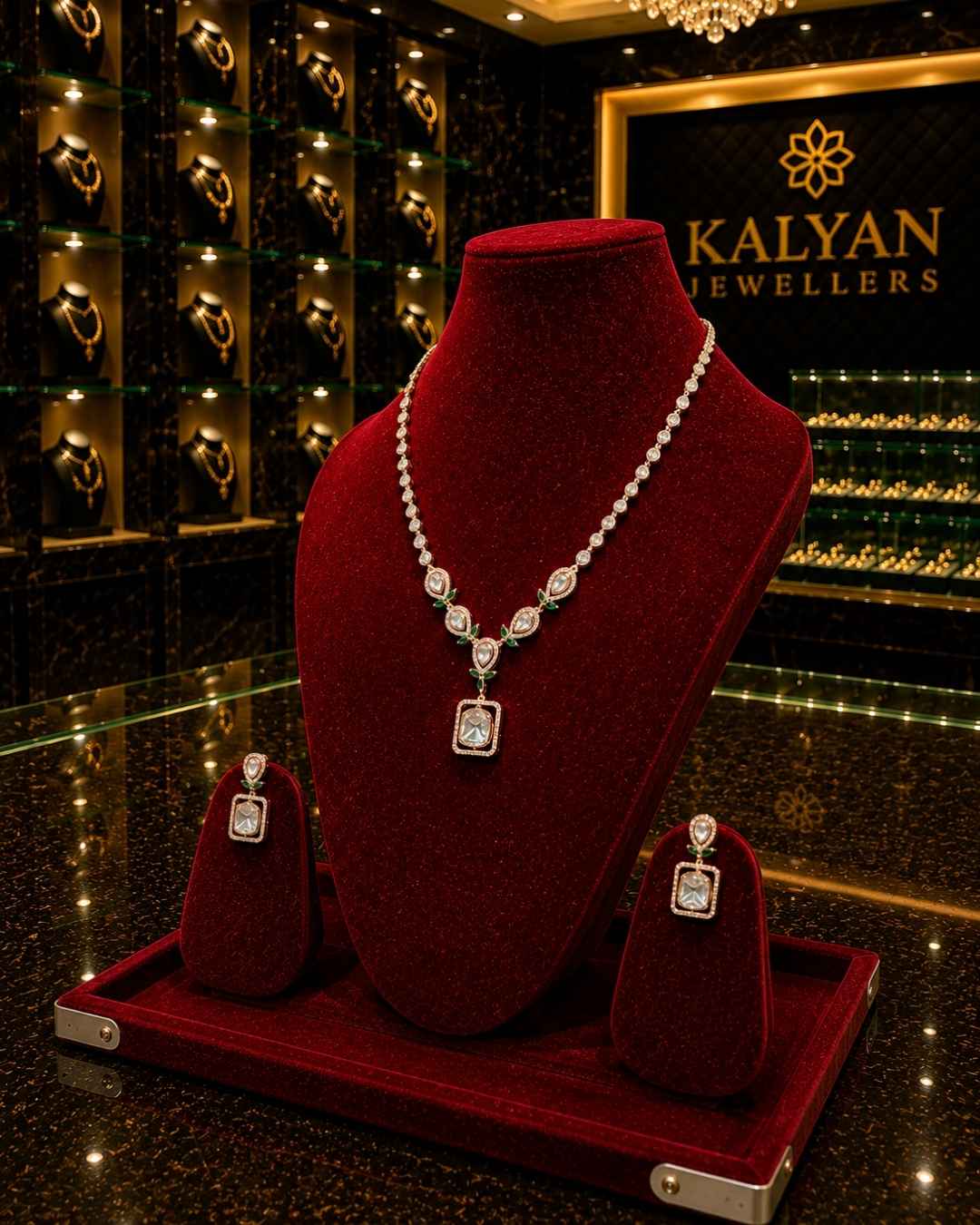 Kundal-Polki Short Necklace NS-22