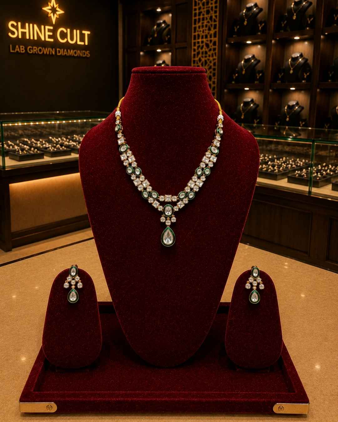 Kundal-Polki Short Necklace NS-23
