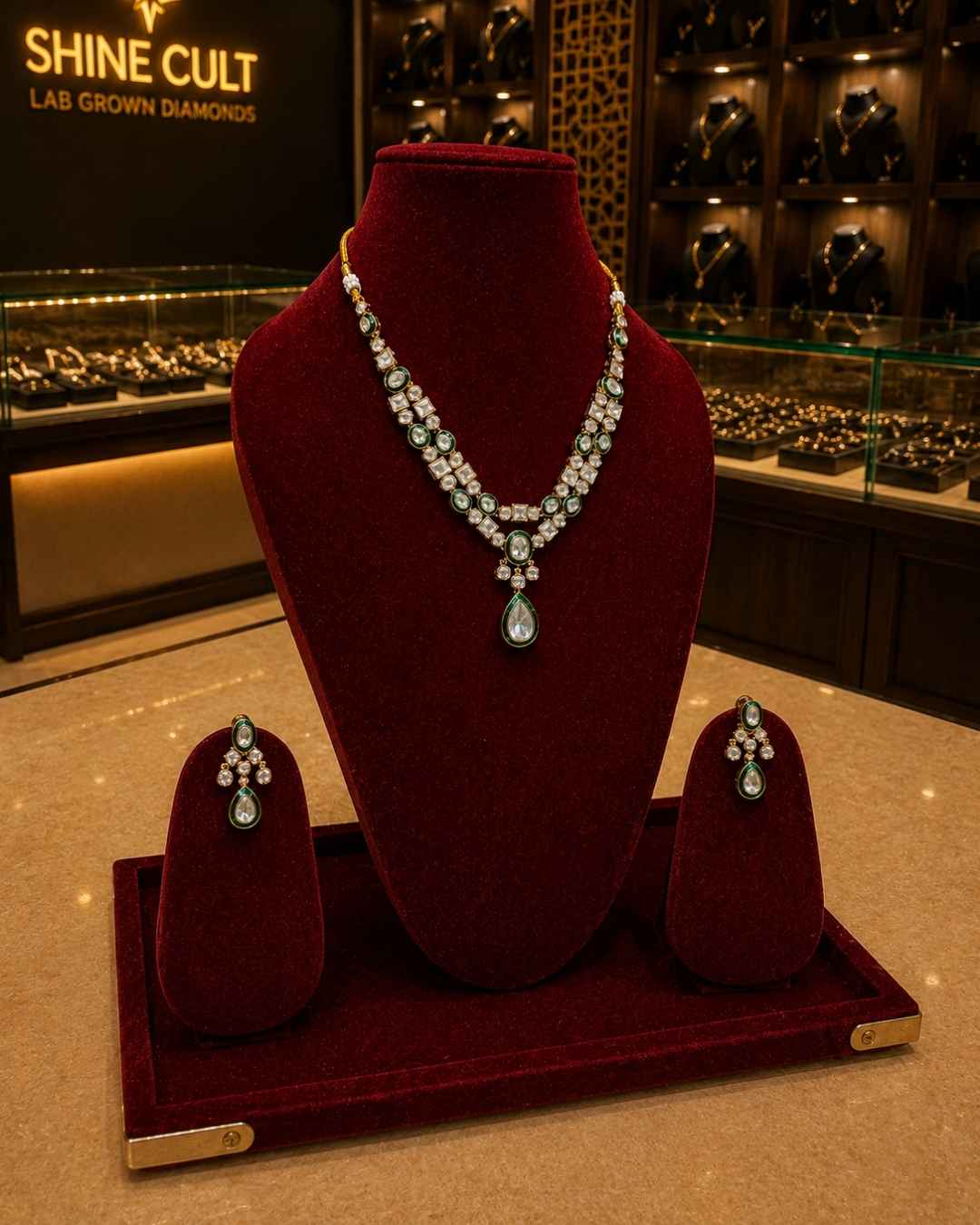 Kundal-Polki Short Necklace NS-23