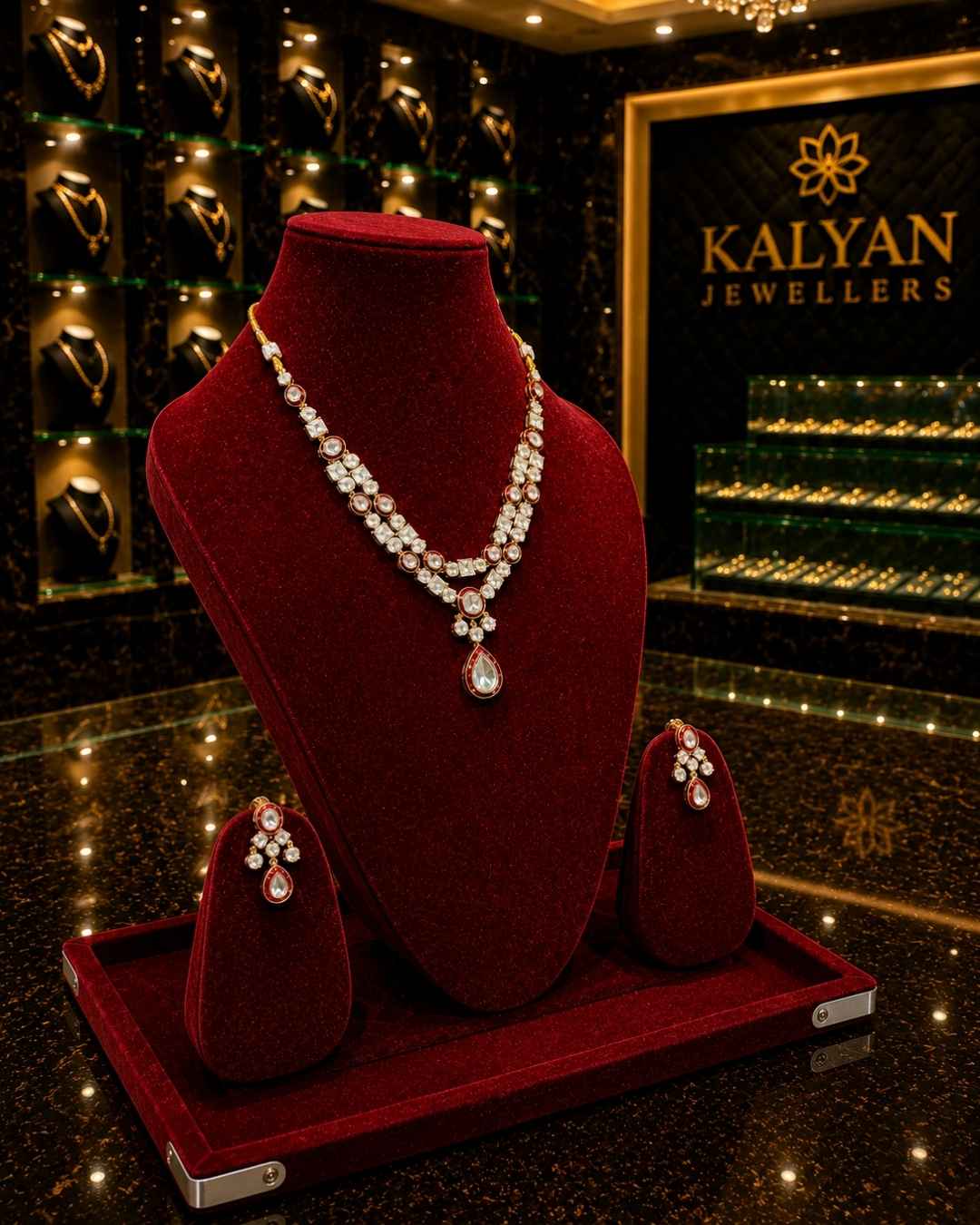 Kundal-Polki Short Necklace NS-24
