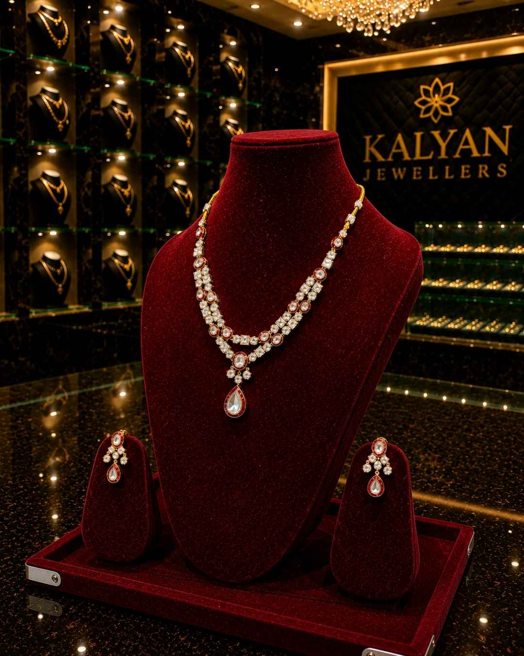 Kundal-Polki Short Necklace NS-24