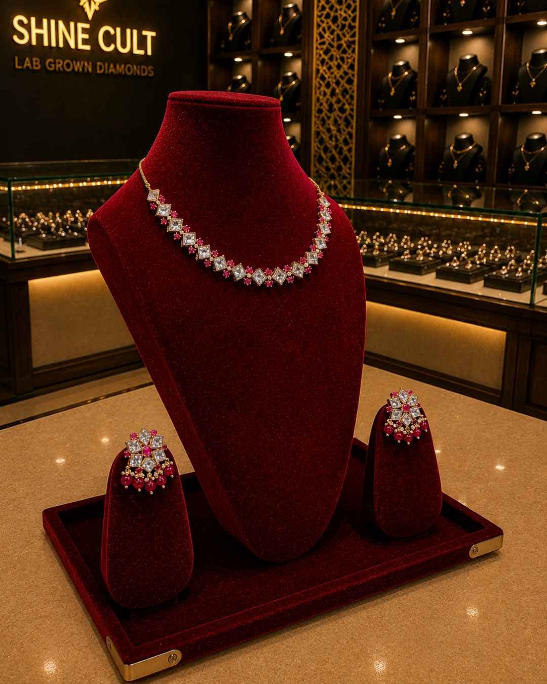 Kundal-Polki Short Necklace NS-25