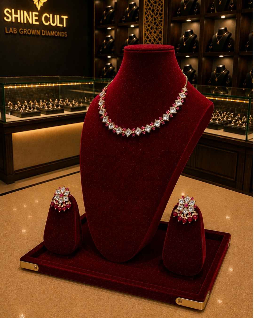 Kundal-Polki Short Necklace NS-25