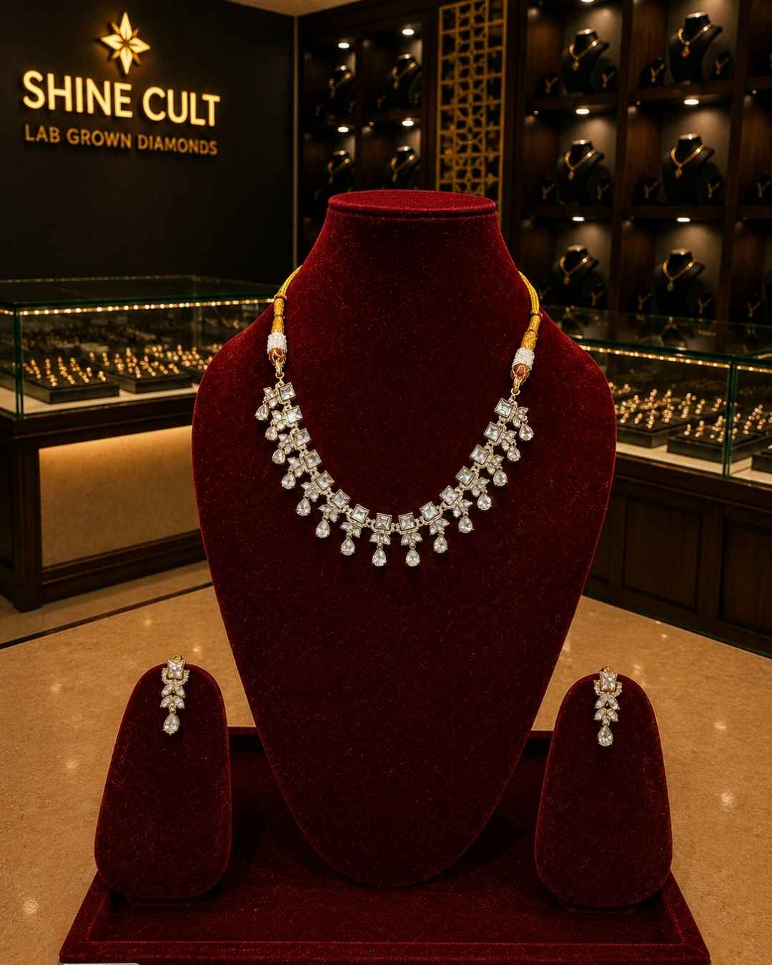 Kundal-Polki Short Necklace NS-26