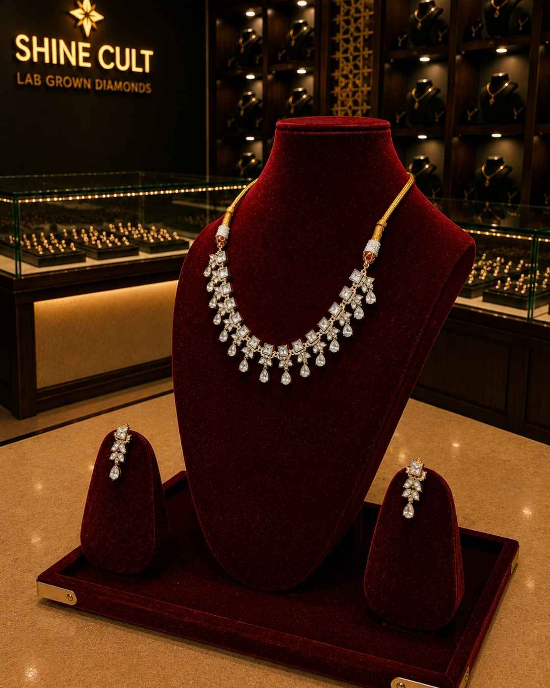 Kundal-Polki Short Necklace NS-26
