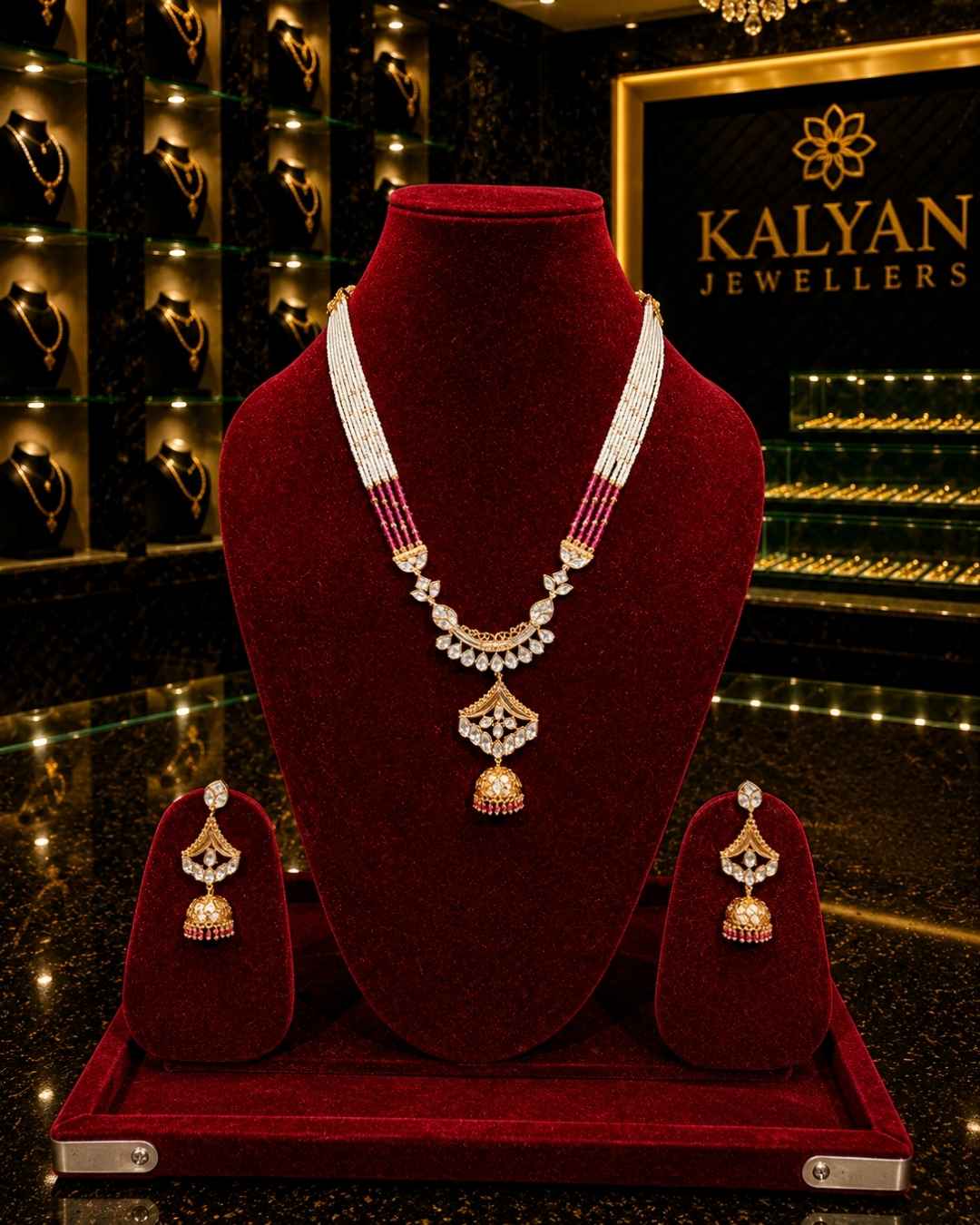 Kundal-Polki Short Necklace NS-27