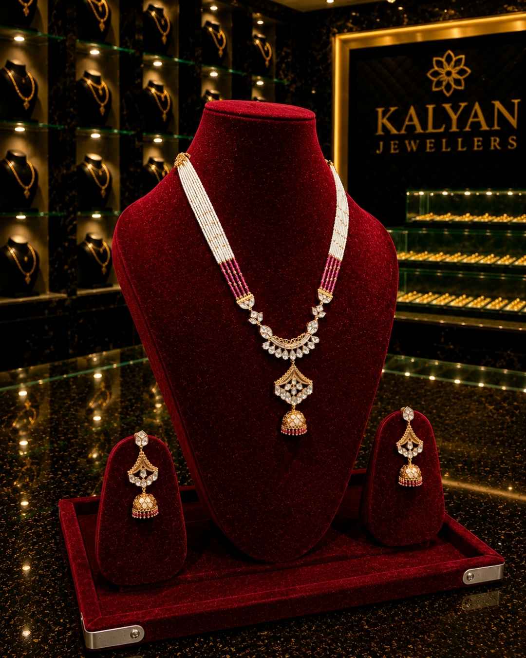 Kundal-Polki Short Necklace NS-27
