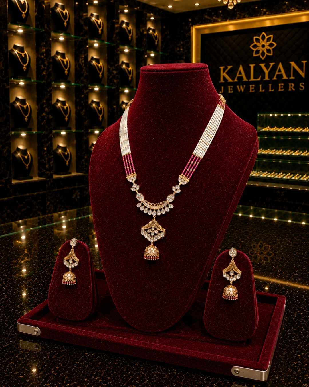 Kundal-Polki Short Necklace NS-27