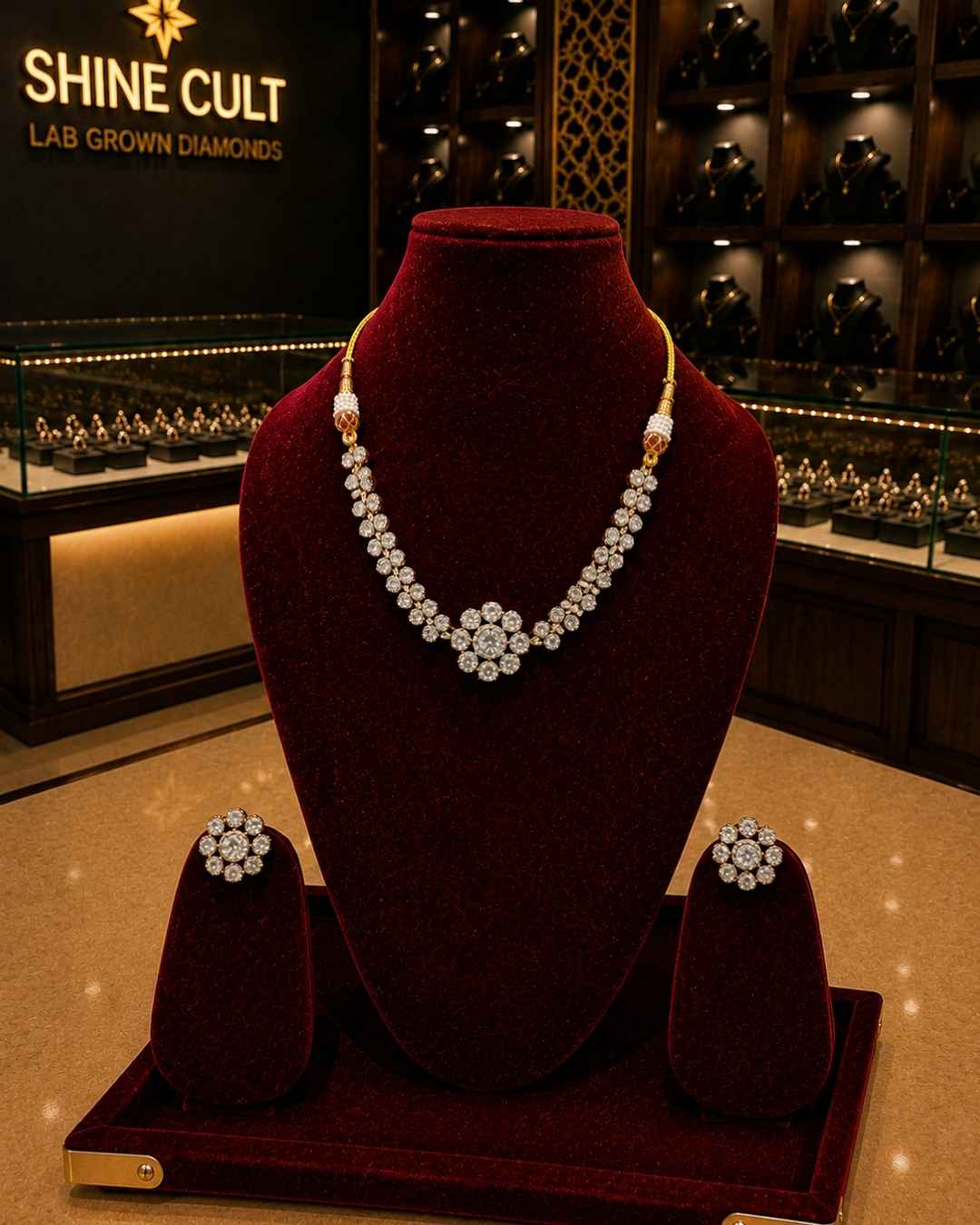 Kundal-Polki Short Necklace NS-28