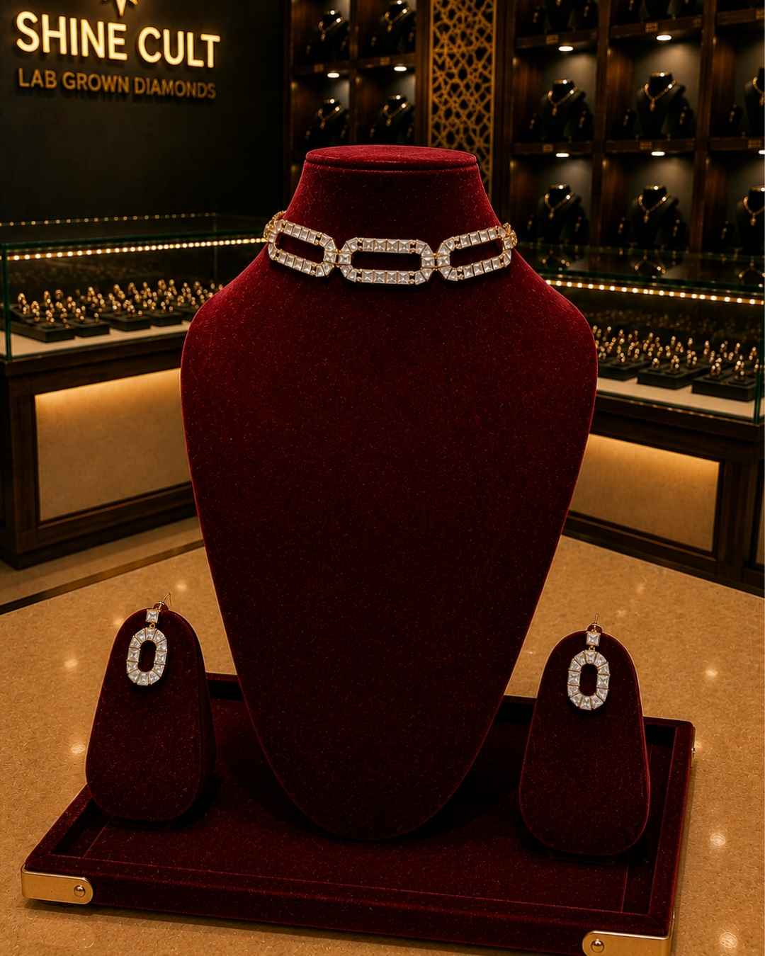 Kundal-Polki Short Necklace NS-29