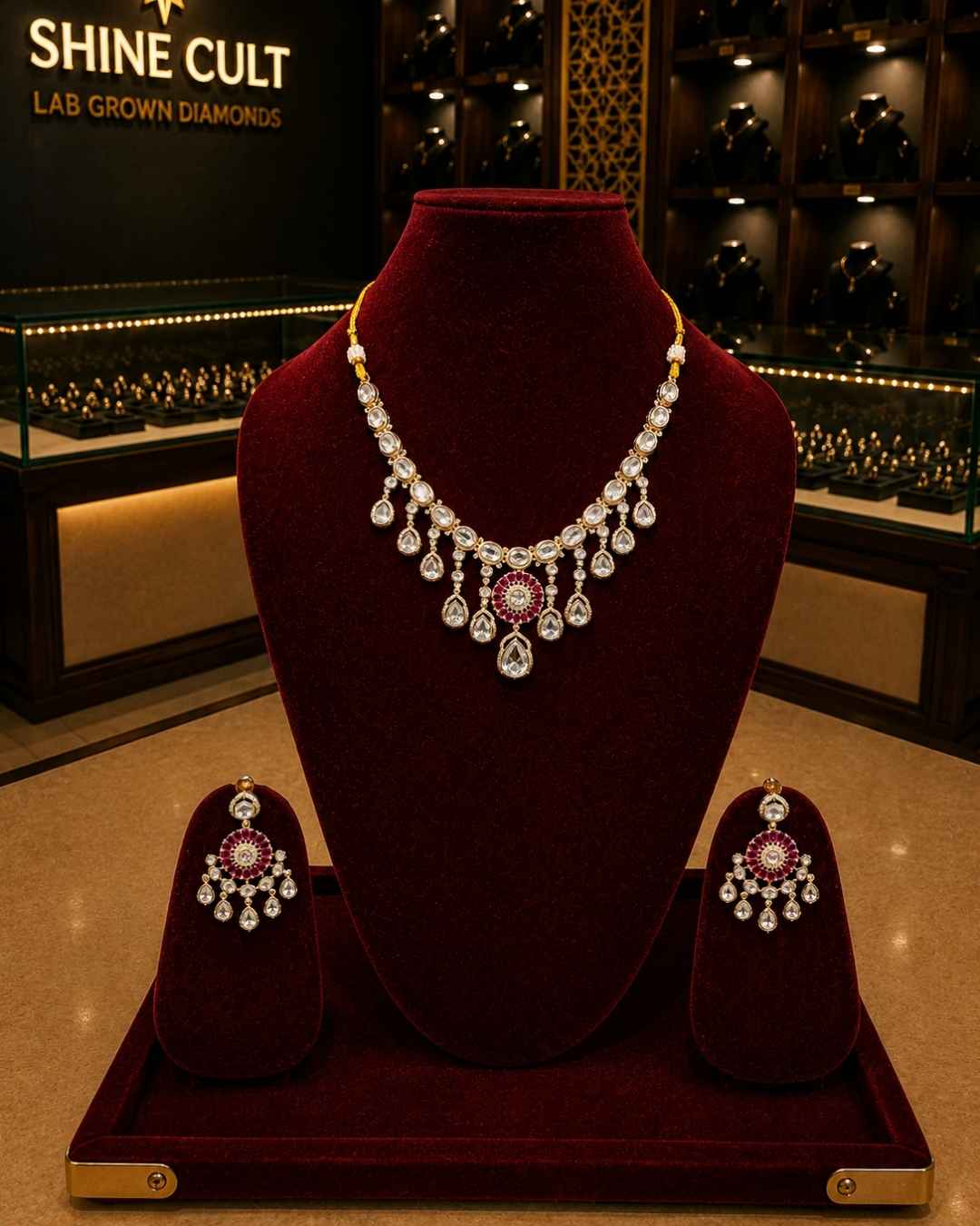 Kundal-Polki Short Necklace NS-30