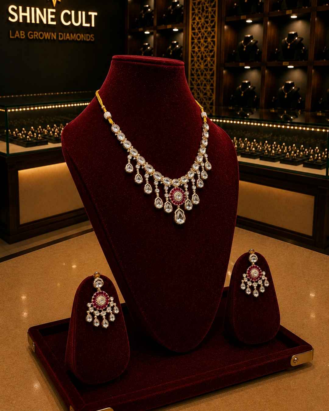 Kundal-Polki Short Necklace NS-30