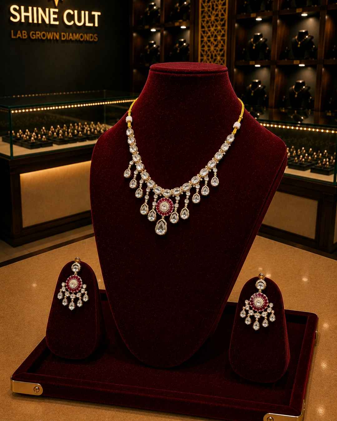 Kundal-Polki Short Necklace NS-30