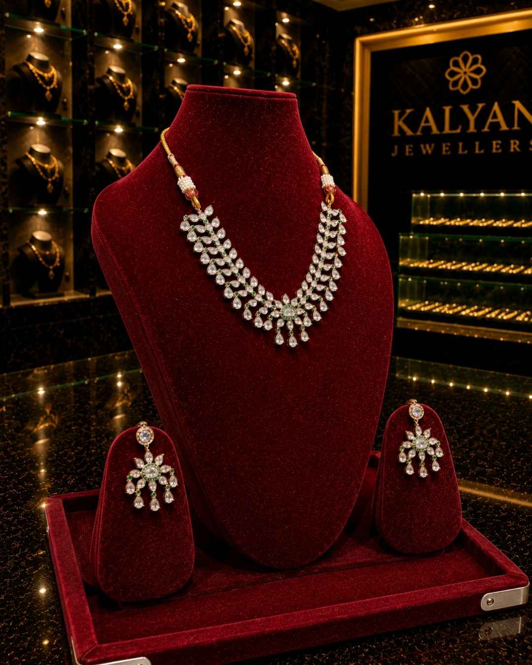 Kundal-Polki Short Necklace NS-31
