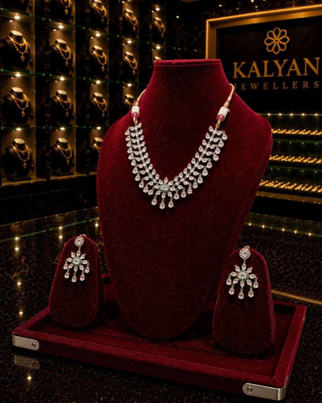 Kundal-Polki Short Necklace NS-31