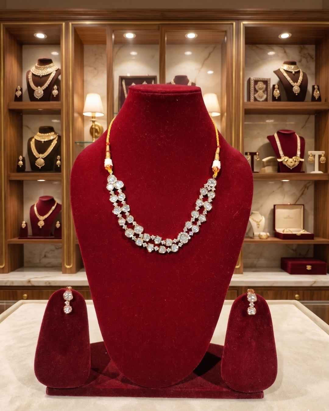 Kundal-Polki Short Necklace NS-33