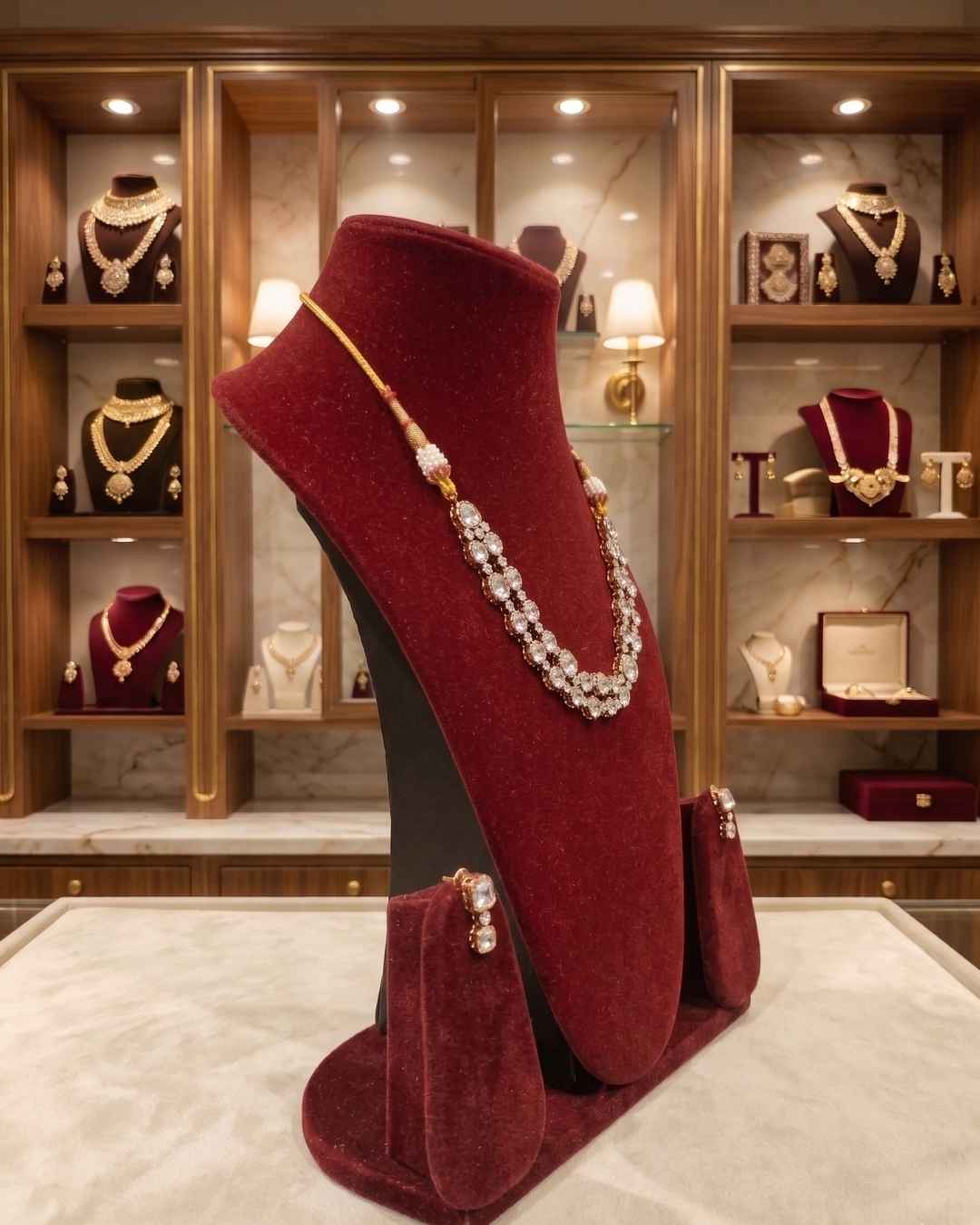 Kundal-Polki Short Necklace NS-33