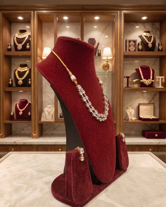 Kundal-Polki Short Necklace NS-33