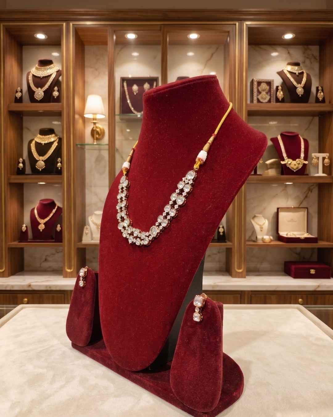 Kundal-Polki Short Necklace NS-33