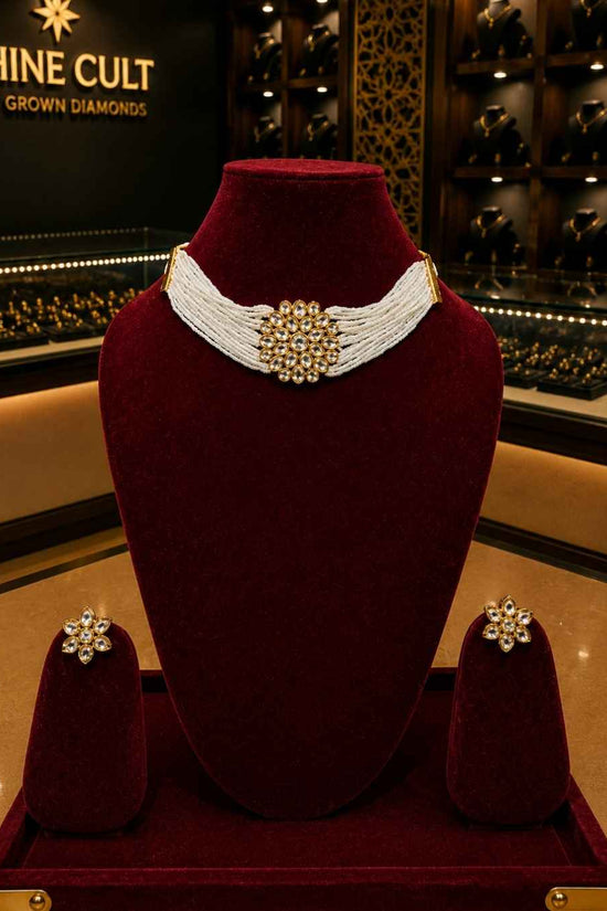 Kundal-Polki Short Necklace NS-34